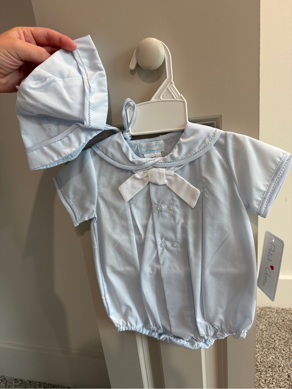 Boys Sailor Romper with Matching Hat (NWT)